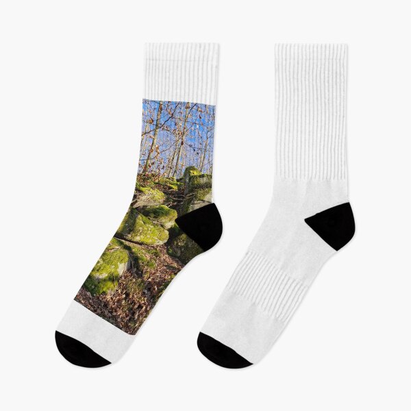 Item preview, Mossy Boulders in a Sunlit Winter Forest designed and sold by World-Shop25.