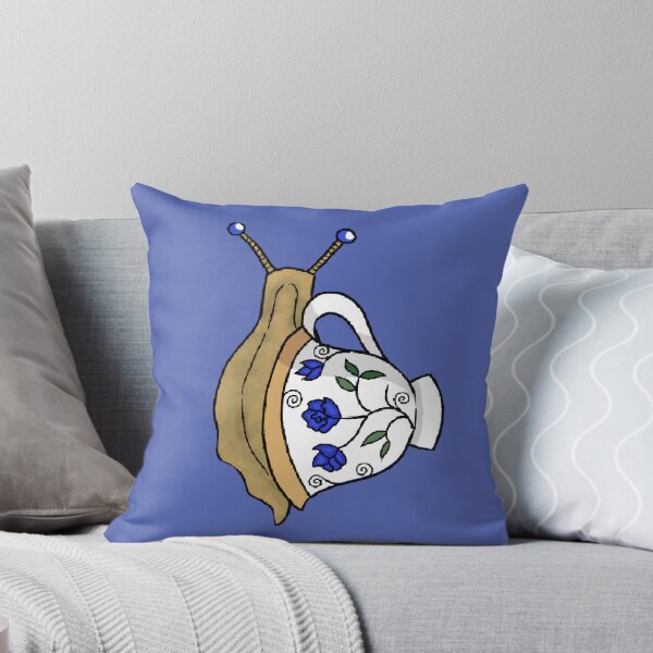 Item preview, Snail with cup and blue flowers designed and sold by Fuchsiella.