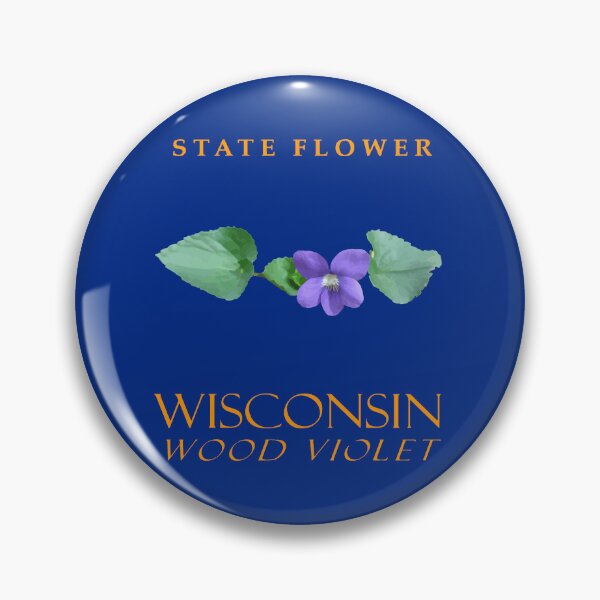 Item preview, Wisconsin Territory Flower The Wood Violet designed and sold by taiche.
