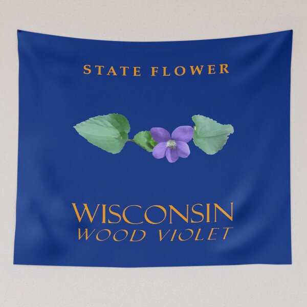 Item preview, Wisconsin Territory Flower The Wood Violet designed and sold by taiche.