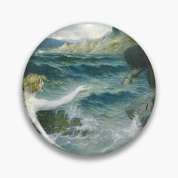 Item preview,  Mermaid Tempting a Satyr into the Water - Ferdinand Leeke designed and sold by Vintage Designs +.