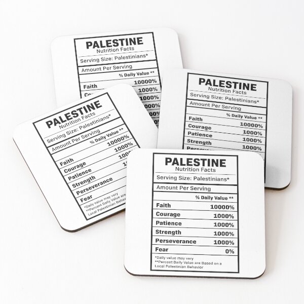 Item preview, Palestine Nutritional Facts designed and sold by AxisKarya.