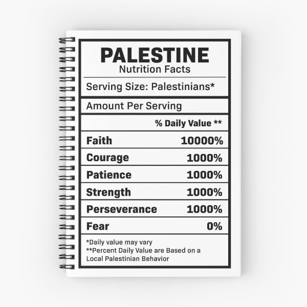 Item preview, Palestine Nutritional Facts designed and sold by AxisKarya.