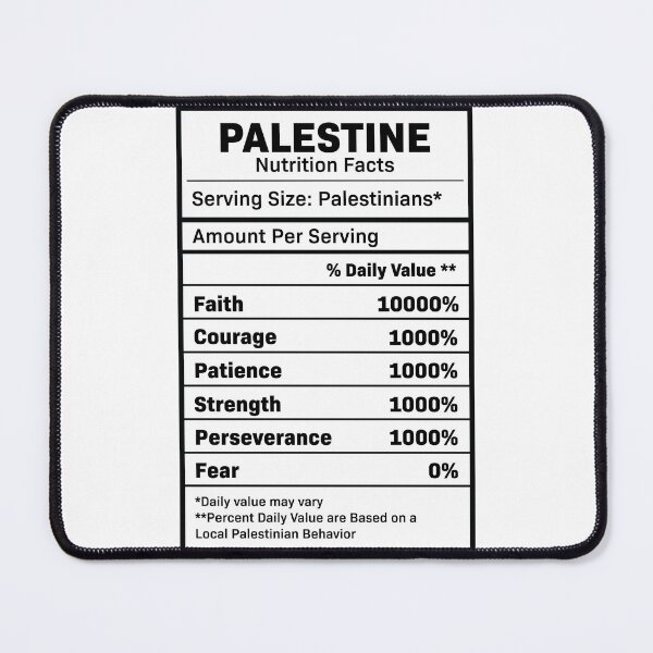 Item preview, Palestine Nutritional Facts designed and sold by AxisKarya.
