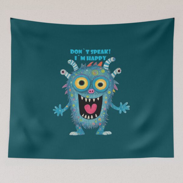 Item preview, Friendly Monster, Don't speak! I am Happy, Friendly Doodle designed and sold by KayUweRott.