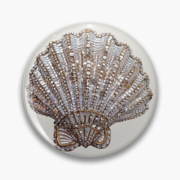 Item preview, sequin sea shell beige summer aesthetic designed and sold by Creative Brat Design Studio.