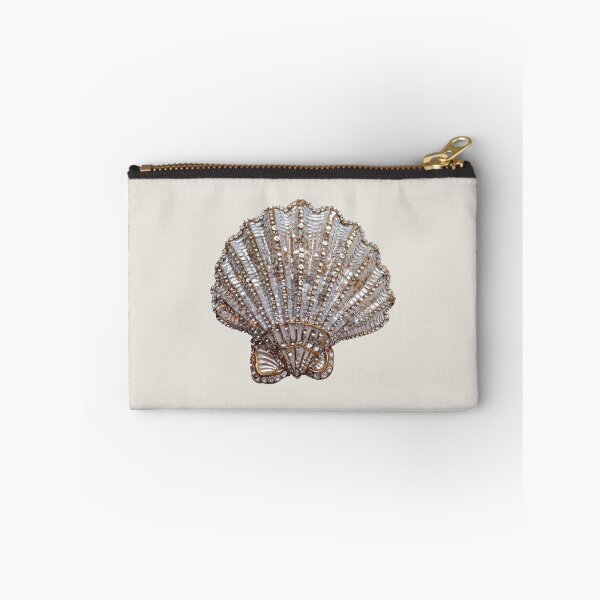 Item preview, sequin sea shell beige summer aesthetic designed and sold by Creative Brat Design Studio.