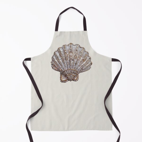 Item preview, sequin sea shell beige summer aesthetic designed and sold by Creative Brat Design Studio.
