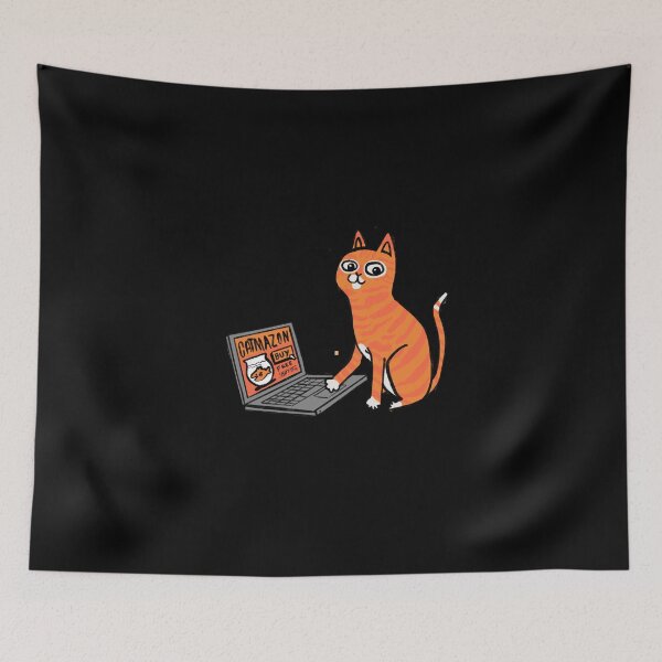Item preview, Orange Cat with a PC designed and sold by PB-Sandwich.