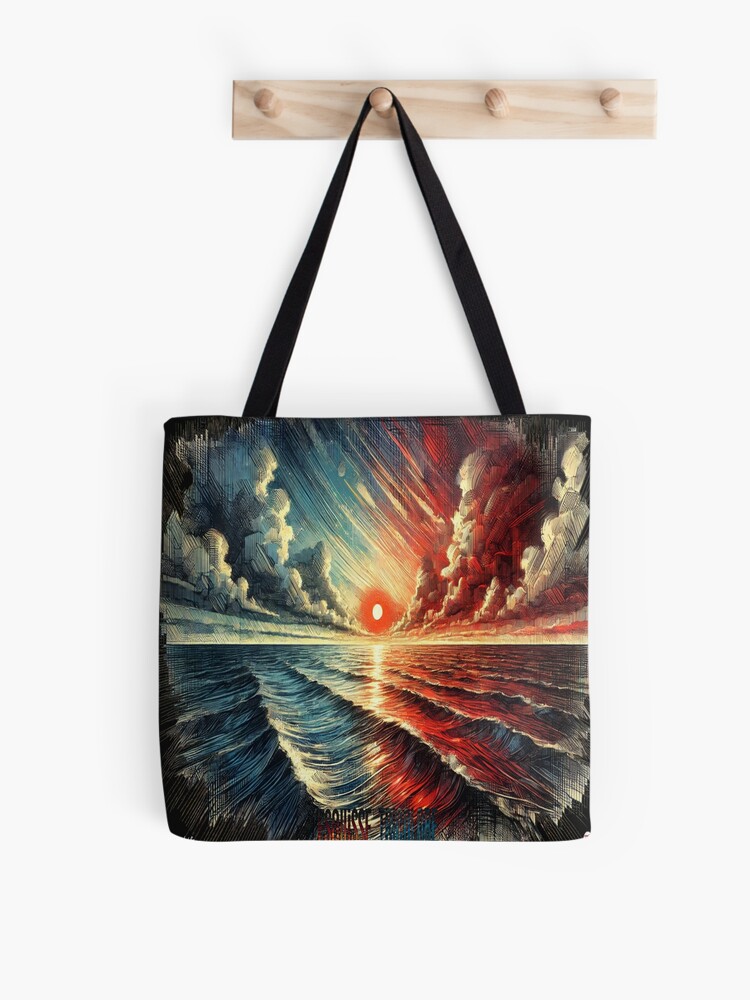 Aperçu 1 sur 2. Tote bag avec l'œuvre Esquisse Tricolore. créée et vendue par Vinidal.
