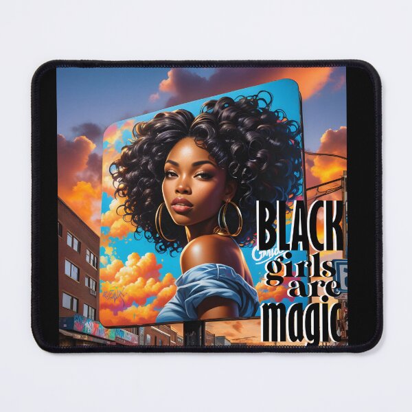 Item preview, Black Girls Are Magic – Bold Afro Beauty Art designed and sold by QPTheeArtist.
