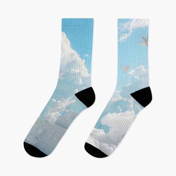 Item preview,  podium set against a backdrop of fluffy white clouds. designed and sold by CheerForGoods.