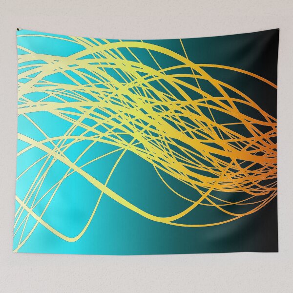 Item preview, Linear Flow-Blue Gold designed and sold by SirkDesignsLtd.