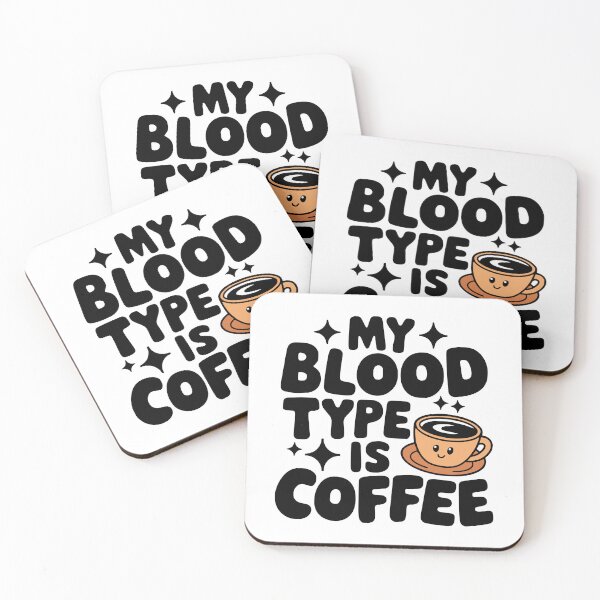 Item preview, My Blood Type Is Coffee! Cute Coffee Mug Pun designed and sold by PMCreative.