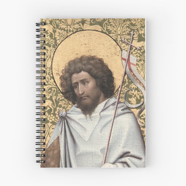 Item preview, John the Baptist, c. 1410. Robert Campin (Netherlandish, 137579–1444). Oil on oak panel designed and sold by Vintage Designs +.