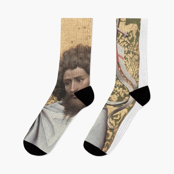 Item preview, John the Baptist, c. 1410. Robert Campin (Netherlandish, 137579–1444). Oil on oak panel designed and sold by Vintage Designs +.