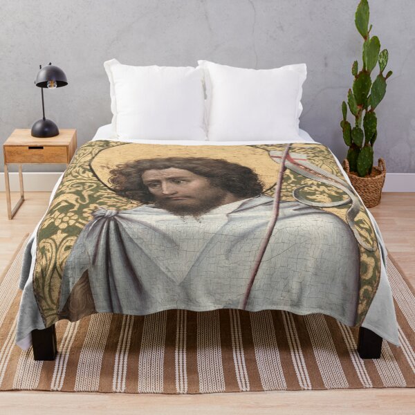 Item preview, John the Baptist, c. 1410. Robert Campin (Netherlandish, 137579–1444). Oil on oak panel designed and sold by Vintage Designs +.