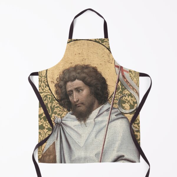 Item preview, John the Baptist, c. 1410. Robert Campin (Netherlandish, 137579–1444). Oil on oak panel designed and sold by Vintage Designs +.