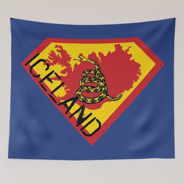 Item preview, ICELANDIC SHIELD - Freedom Is The Superpower - Gadsden Snake Flag - Dont Tread On Me SUPERHERO ICELAND spellout design designed and sold by pelagio.