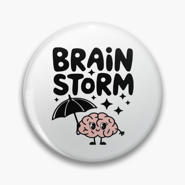 Item preview, Brain Storm! Cute Brain Umbrella Pun designed and sold by PMCreative.