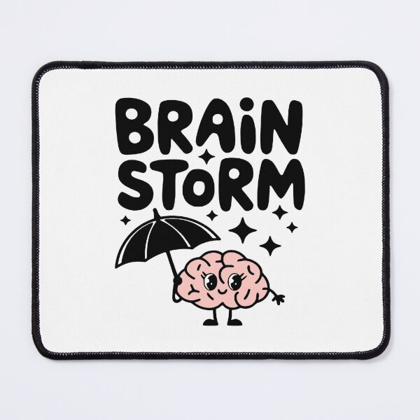 Item preview, Brain Storm! Cute Brain Umbrella Pun designed and sold by PMCreative.