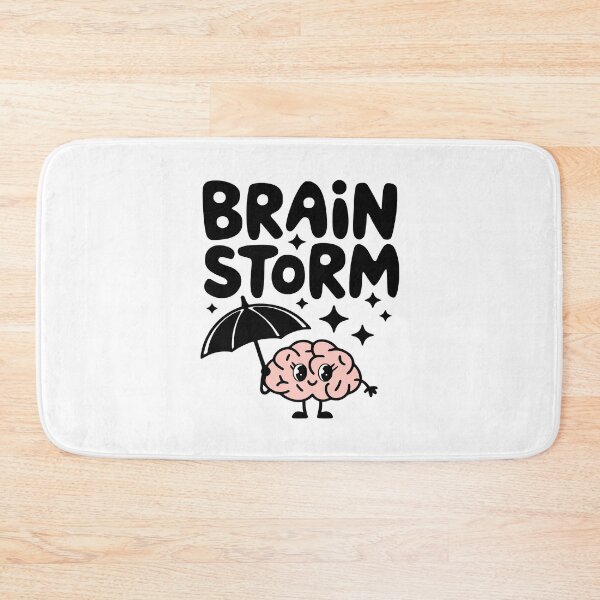 Item preview, Brain Storm! Cute Brain Umbrella Pun designed and sold by PMCreative.
