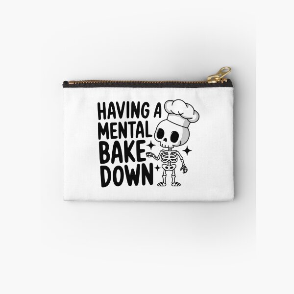 Item preview, Having A Mental Bake Down! Cute Skeleton Chef Pun designed and sold by PMCreative.