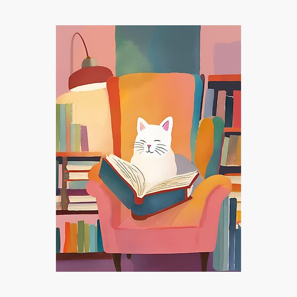 Item preview, Cat Reading A Book designed and sold by itselif.