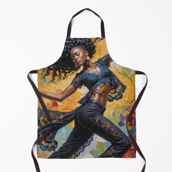 Item preview, Dancing Black Girl In Black Lace With Colorful Background designed and sold by CarrollGene.