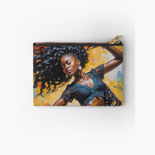 Item preview, Dancing Black Girl In Black Lace With Colorful Background designed and sold by CarrollGene.