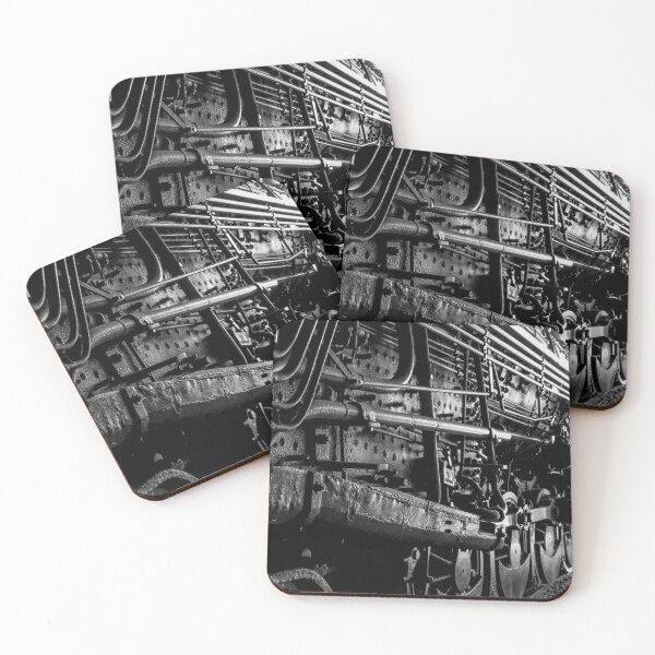 Item preview, Veins of Steel: Black and White Industrial Steam Locomotive Photography designed and sold by 549 Designs.