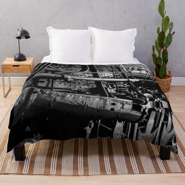 Item preview, Veins of Steel: Black and White Industrial Steam Locomotive Photography designed and sold by 549 Designs.