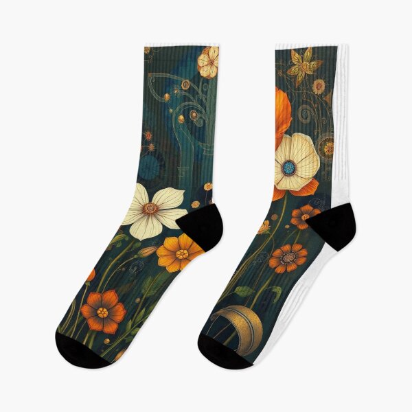 Item preview,  Lady in a Beautiful Flower Garden painting inspired by Gustav Klimt designed and sold by Vintage Designs +.