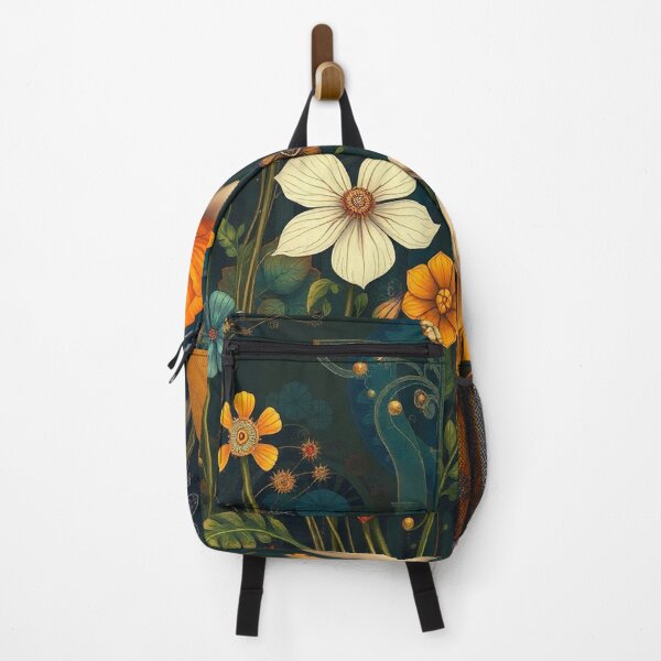 Item preview, Lady in a Beautiful Flower Garden painting inspired by Gustav Klimt designed and sold by Vintage Designs +.