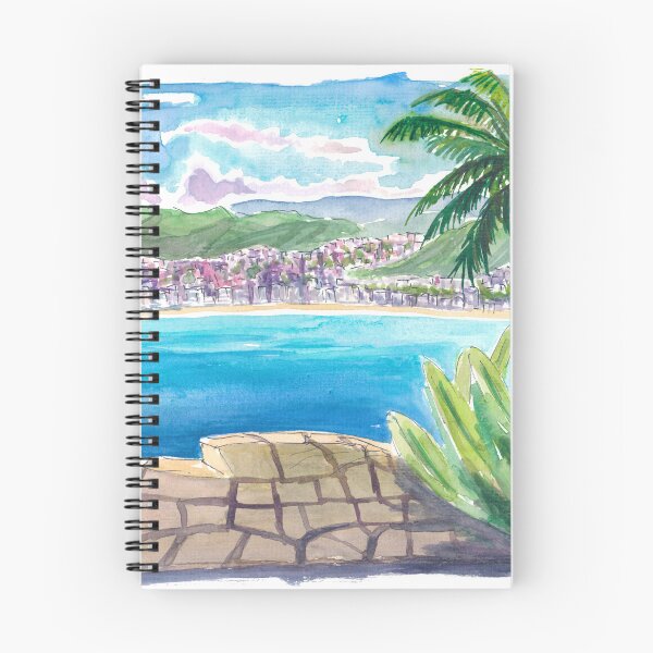 Item preview, Acapulco Bay View with Palm, Mountains and Serenity designed and sold by artshop77.