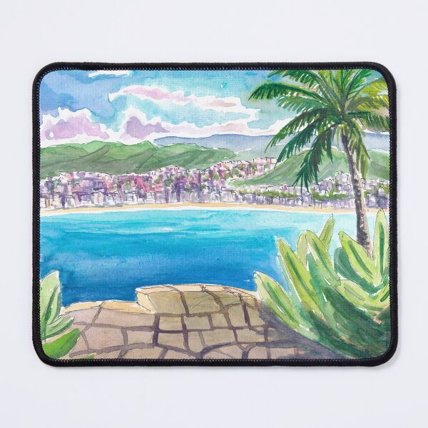 Item preview, Acapulco Bay View with Palm, Mountains and Serenity designed and sold by artshop77.