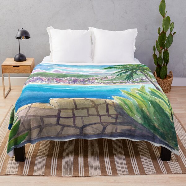 Artikelvorschau, Blick auf die Bucht von Acapulco mit Palmen, Bergen und Ruhe entworfen und verkauft von artshop77.