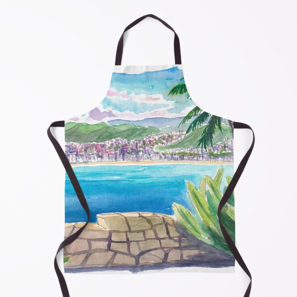 Item preview, Acapulco Bay View with Palm, Mountains and Serenity designed and sold by artshop77.