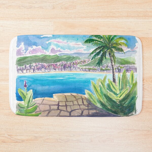 Item preview, Acapulco Bay View with Palm, Mountains and Serenity designed and sold by artshop77.