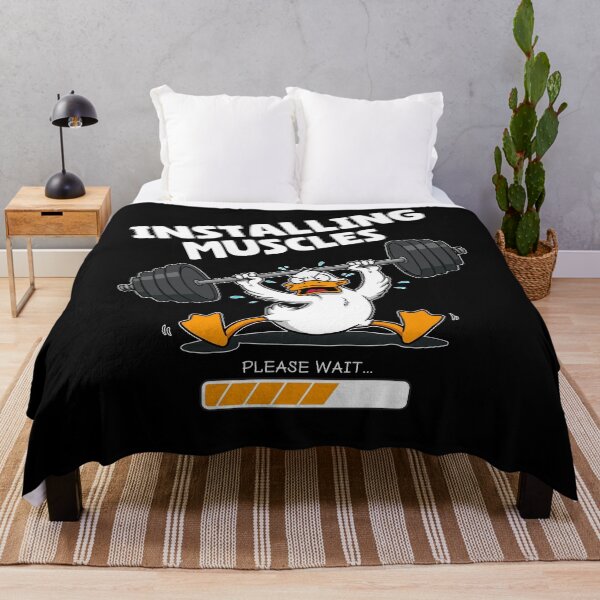 Item preview, Funny Gym Workout Motivation Duck Quote Installing Muscles Gift For Fitness Weightlifting lover designed and sold by JUSTBEELEGANT.
