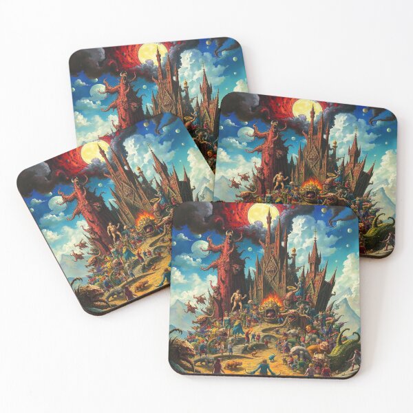 Item preview, The Dark Castle of Satan in Hell a Hellscape cool design designed and sold by Vintage Designs +.