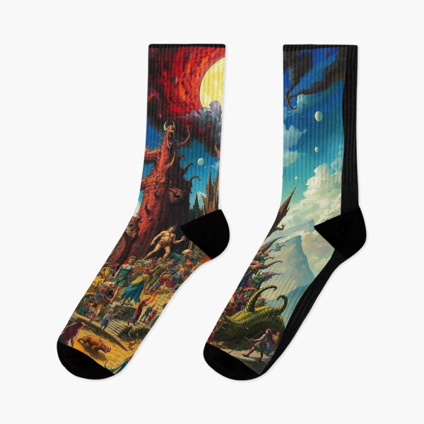 Item preview, The Dark Castle of Satan in Hell a Hellscape cool design designed and sold by Vintage Designs +.