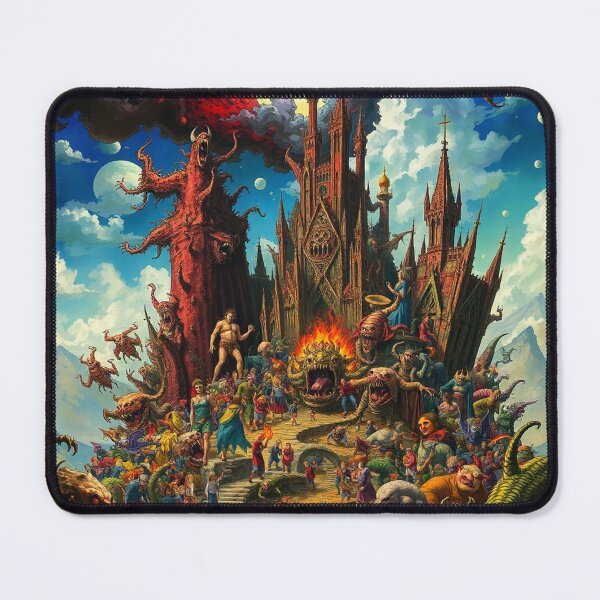 Item preview, The Dark Castle of Satan in Hell a Hellscape cool design designed and sold by Vintage Designs +.