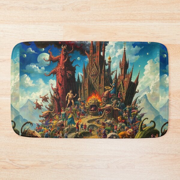 Item preview, The Dark Castle of Satan in Hell a Hellscape cool design designed and sold by Vintage Designs +.