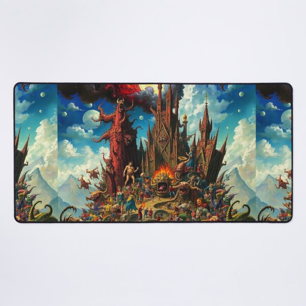Item preview, The Dark Castle of Satan in Hell a Hellscape cool design designed and sold by Vintage Designs +.