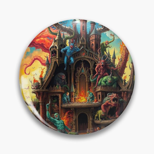 Item preview, The Dark Castle of Satan in Hell a Hellscape cool design designed and sold by Vintage Designs +.