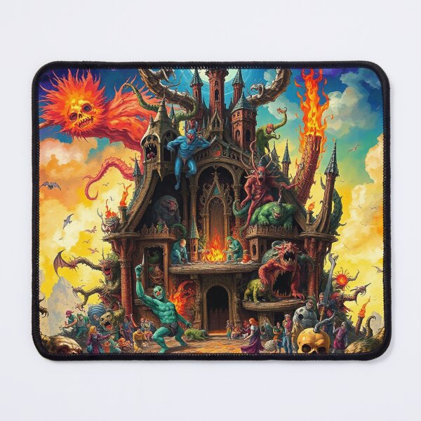 Item preview, The Dark Castle of Satan in Hell a Hellscape cool design designed and sold by Vintage Designs +.