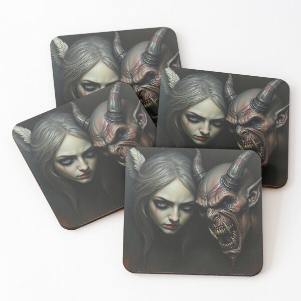 Item preview, Angel and Demon painting designed and sold by Vintage Designs +.