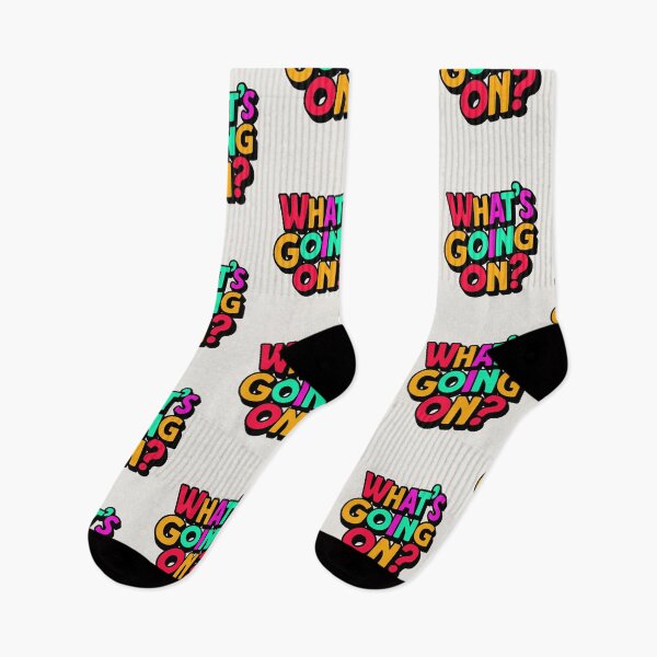 Item preview, "WHAT'S GOING ON?" Playful Protest message - A Colorful Statement for Chaotic Times designed and sold by just-quotes.