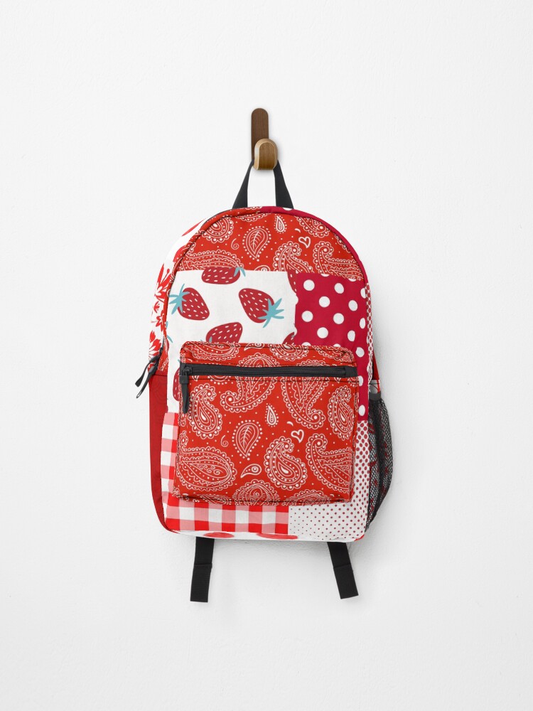 Thumbnail 1 of 3, Backpack, Red and White Pattern Collection designed and sold by SSDesigns71.